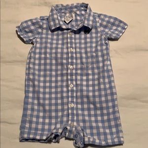 Collared chaps romper